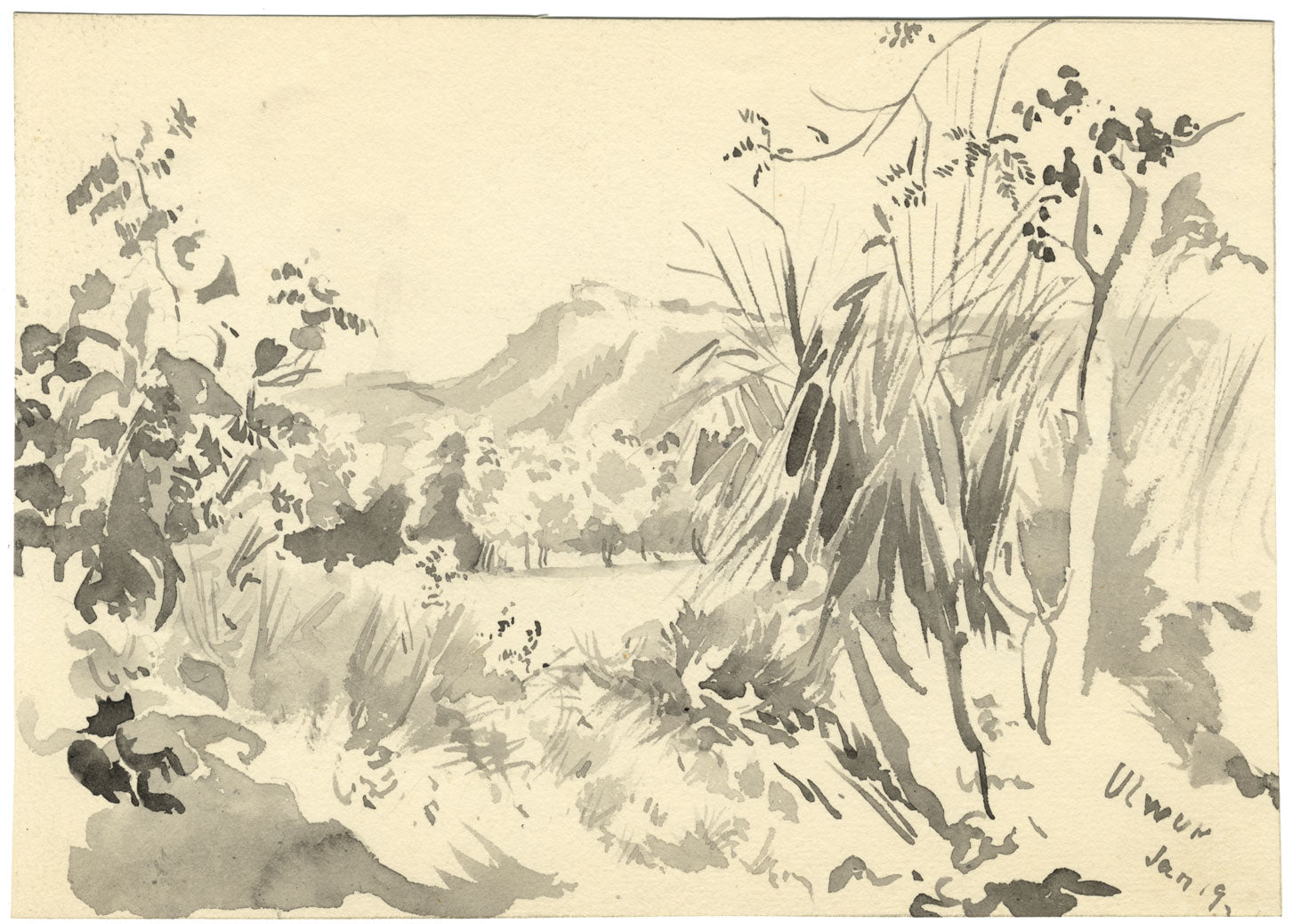 Etta Fraser, Ulwur (Alwar), Rajastán, India – acuarela de finales del siglo XIX