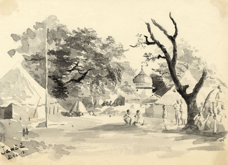 Etta Fraser, Jawad Village, Rajasthan, India – late C19th watercolour painting