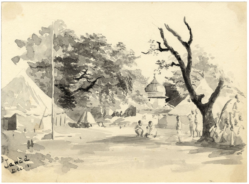 Etta Fraser, Jawad Village, Rajasthan, India – late C19th watercolour painting