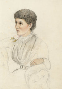 Etta Fraser, Portrait of Millie Hullah at Kinellan – 1885 watercolour painting