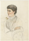 Etta Fraser, Retrato de Millie Hullah en Kinellan - pintura de acuarela de 1885
