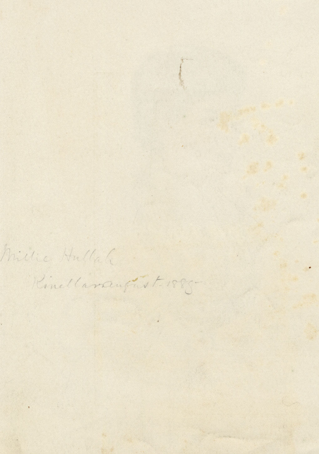 Etta Fraser, Retrato de Millie Hullah en Kinellan - pintura de acuarela de 1885