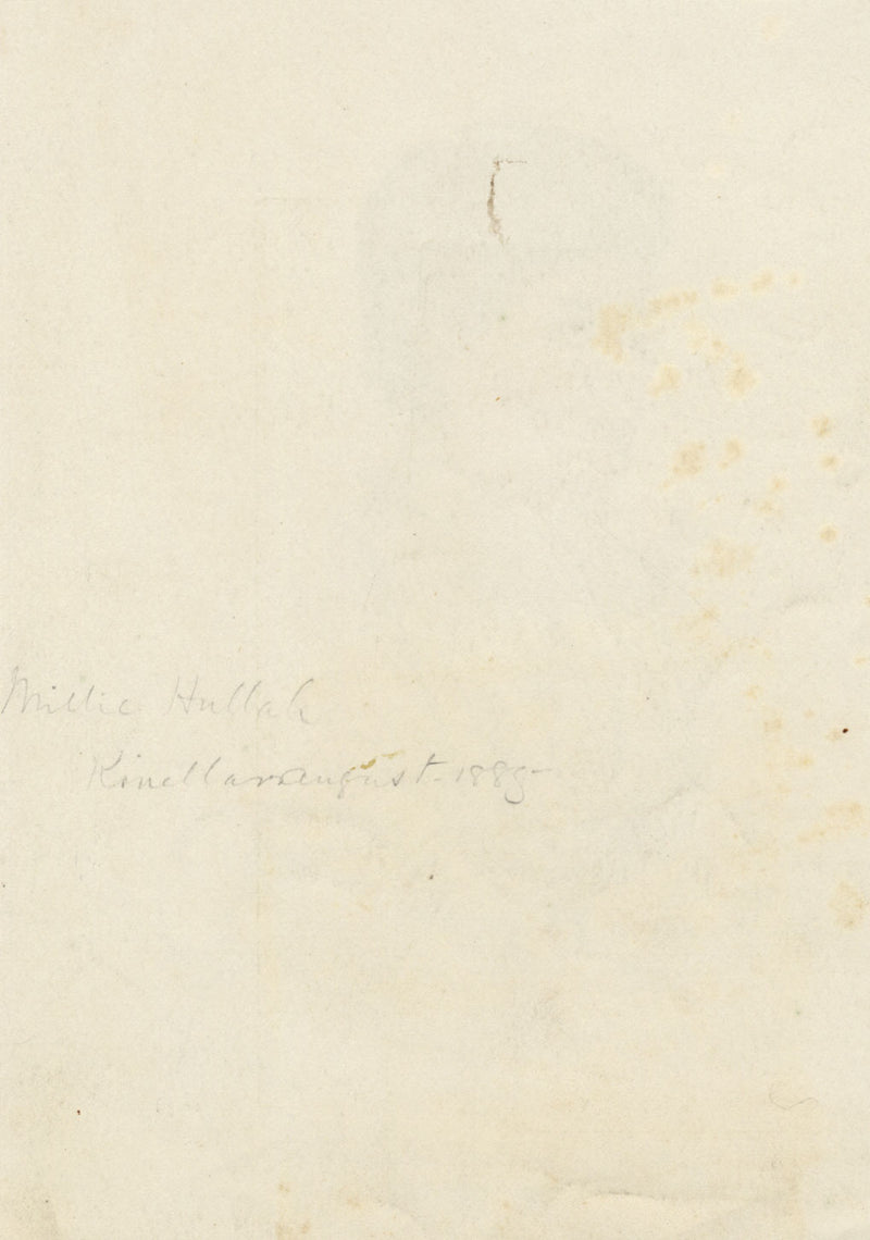 Etta Fraser, Retrato de Millie Hullah en Kinellan - pintura de acuarela de 1885