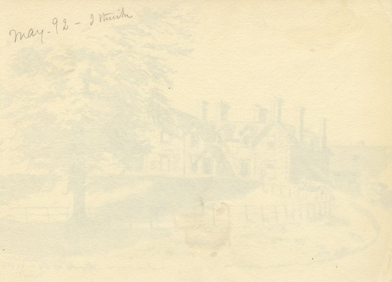 Etta Fraser, Corrie Lodge House, Dumfriesshire – 1893 watercolour painting
