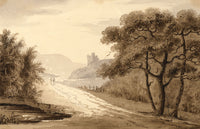William Cotton, Landscape with a Castle Ruin – early C19th watercolour painting