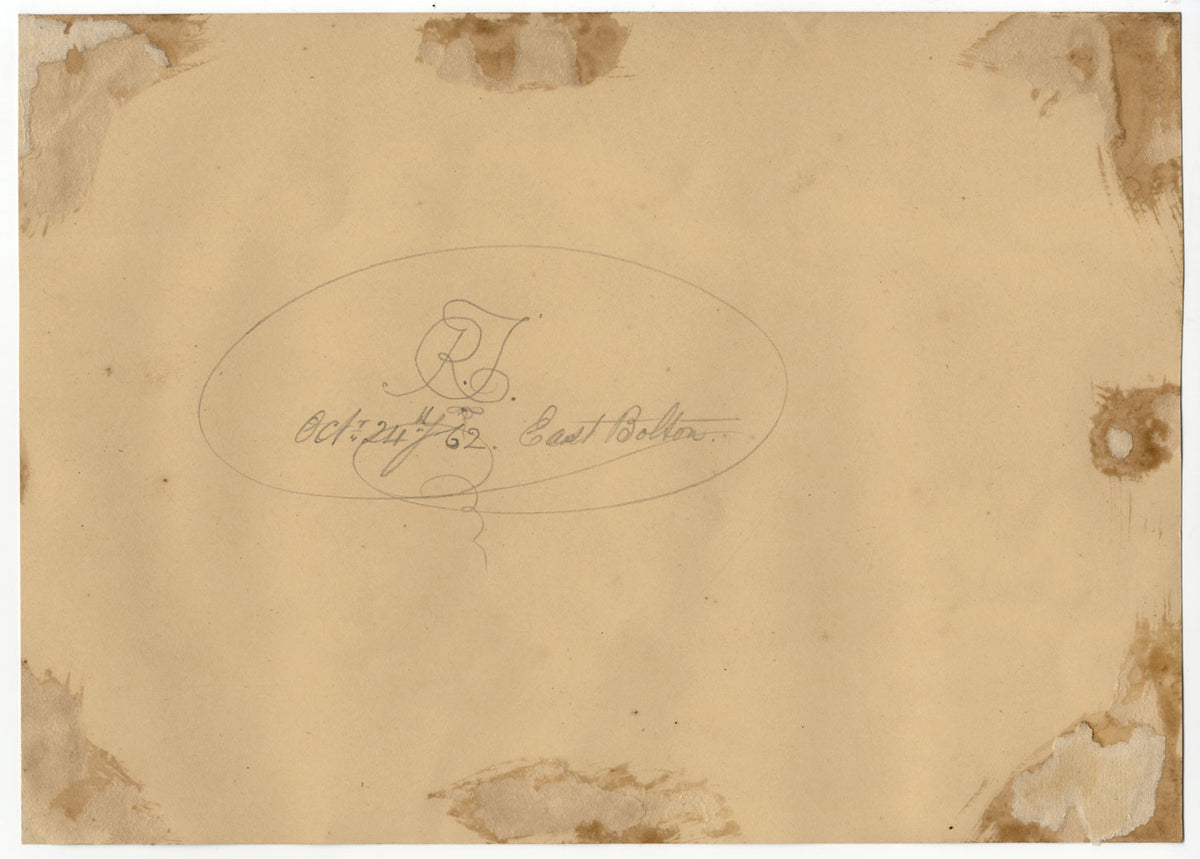 RET, Veduta estesa, East Bolton nel Northumberland – acquerello del 1862