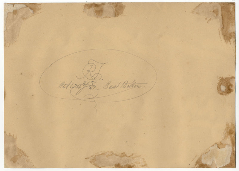 R.E.T., Extensive View, East Bolton in Northumberland – 1862 watercolour