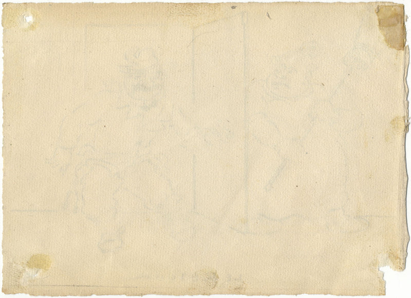 G. Cervelli, Il ritorno dell'ubriacone (Le Retour) – disegno a inchiostro degli anni '10