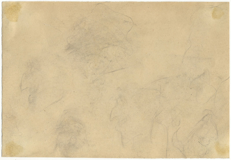 G. Cervelli, World War One French Satirical Caricature – 1910s charcoal drawing