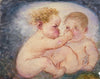 G. Cervelli, Fighting Babies 'La discorde' Cartoon – 1910s watercolour painting