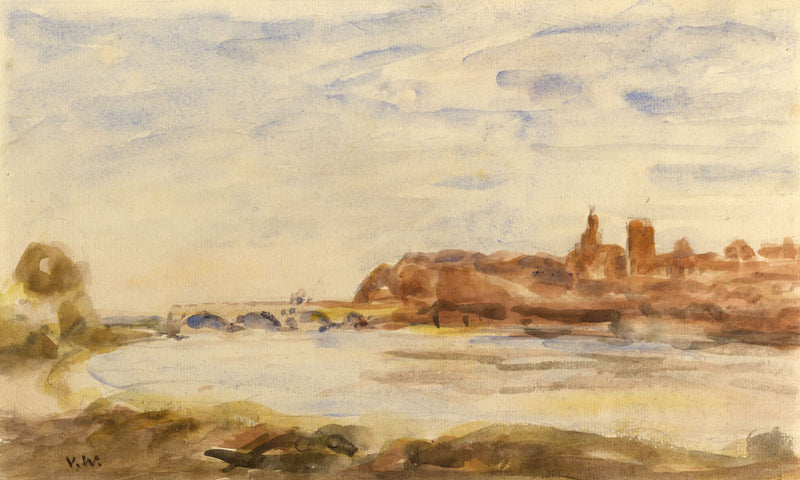 Vernon Wethered NEAC, Pont d'Avignon, France – early C20th watercolour painting