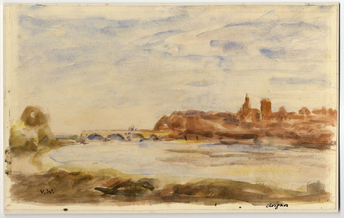 Vernon Wethered NEAC, Pont d'Avignon, France – early C20th watercolour painting