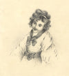 A Jersey Child – Original early 19th-century graphite drawing