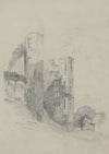 Kenilworth Castle Gatehouse, Warwickshire – early 19th-century graphite drawing