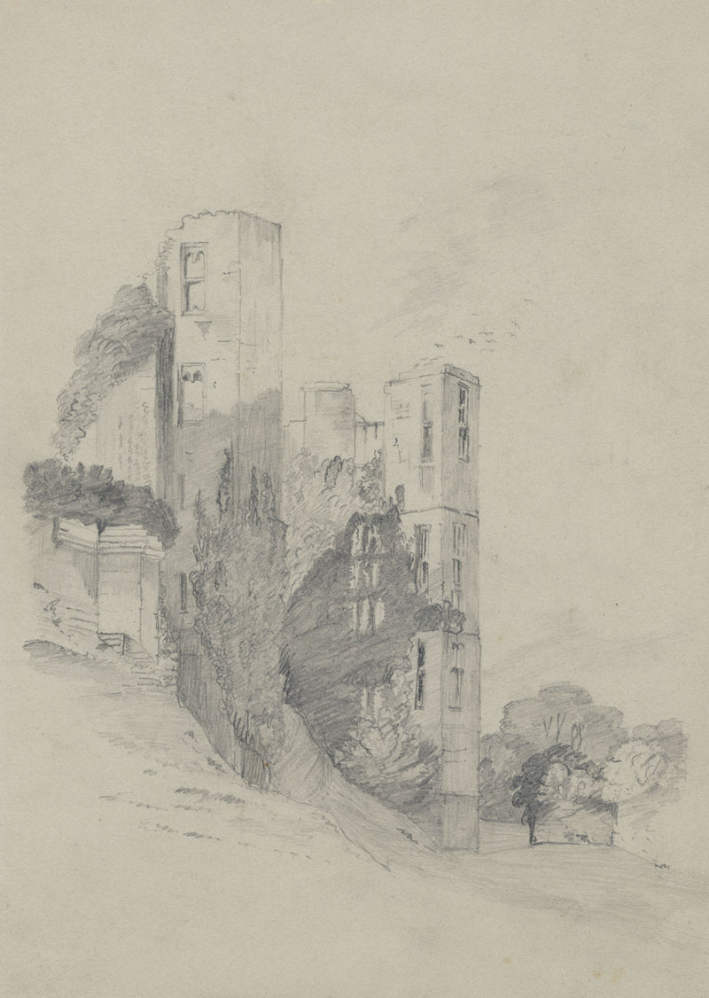 Kenilworth Castle Gatehouse, Warwickshire – early 19th-century graphite drawing
