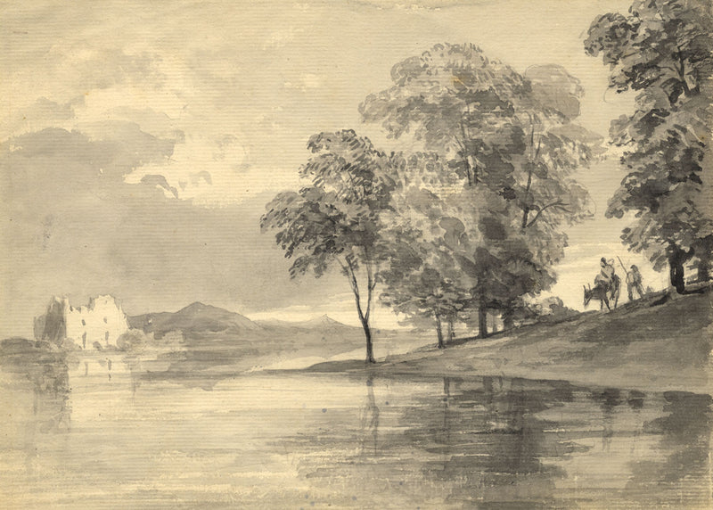 John Charles Denham, River Liffey, Wicklow, Ireland – early C19th watercolour