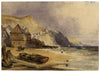 Fishing Nets on Beach, Possibly Brittany – mid-19th-century watercolour painting
