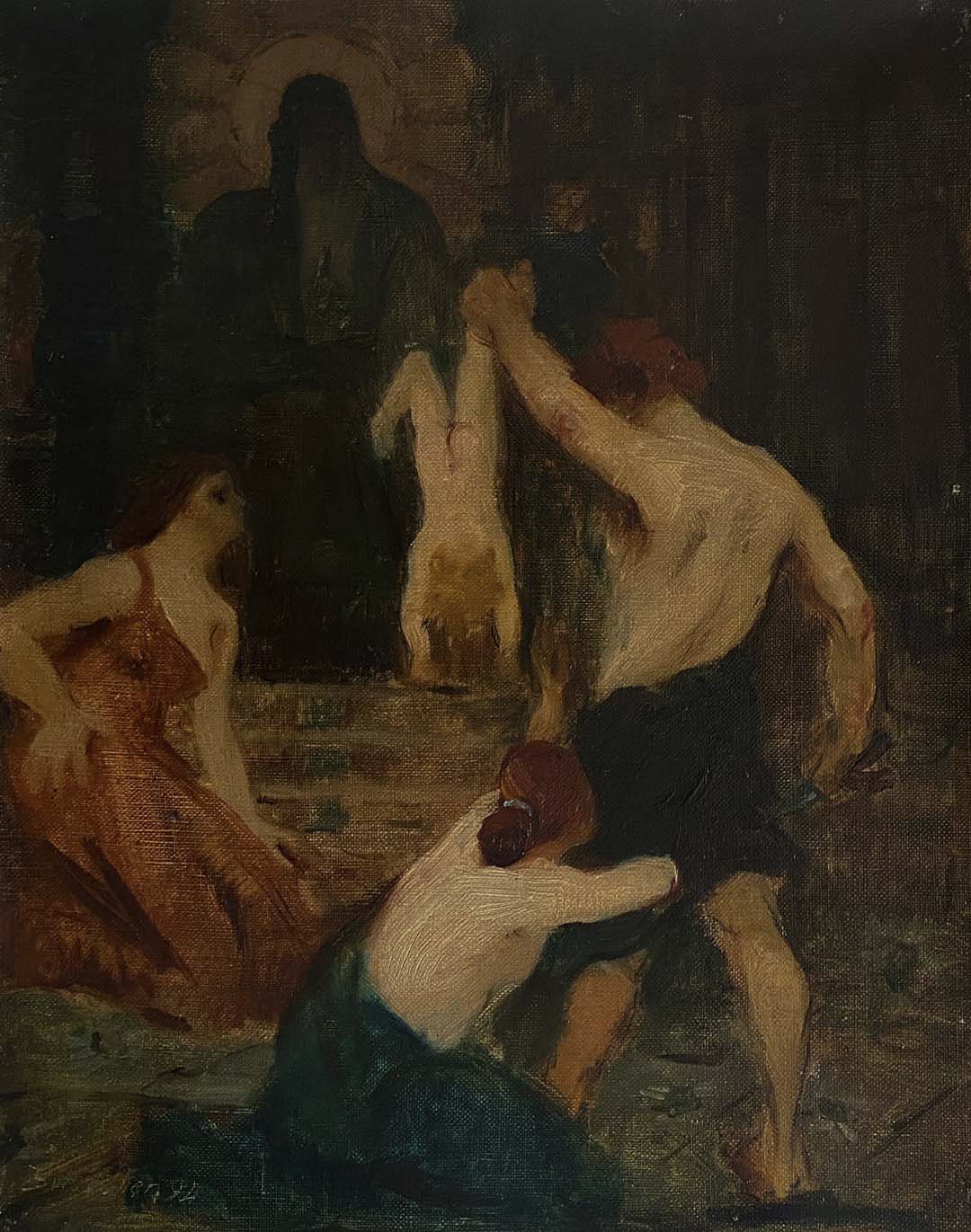 Georges A.L. Boisselier, King Herod Massacre of the Innocents –1894 oil painting