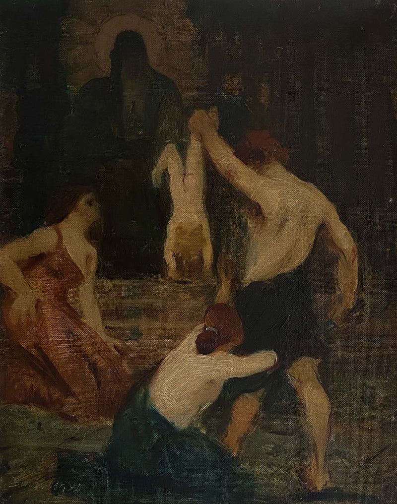 Georges A.L. Boisselier, King Herod Massacre of the Innocents –1894 oil painting