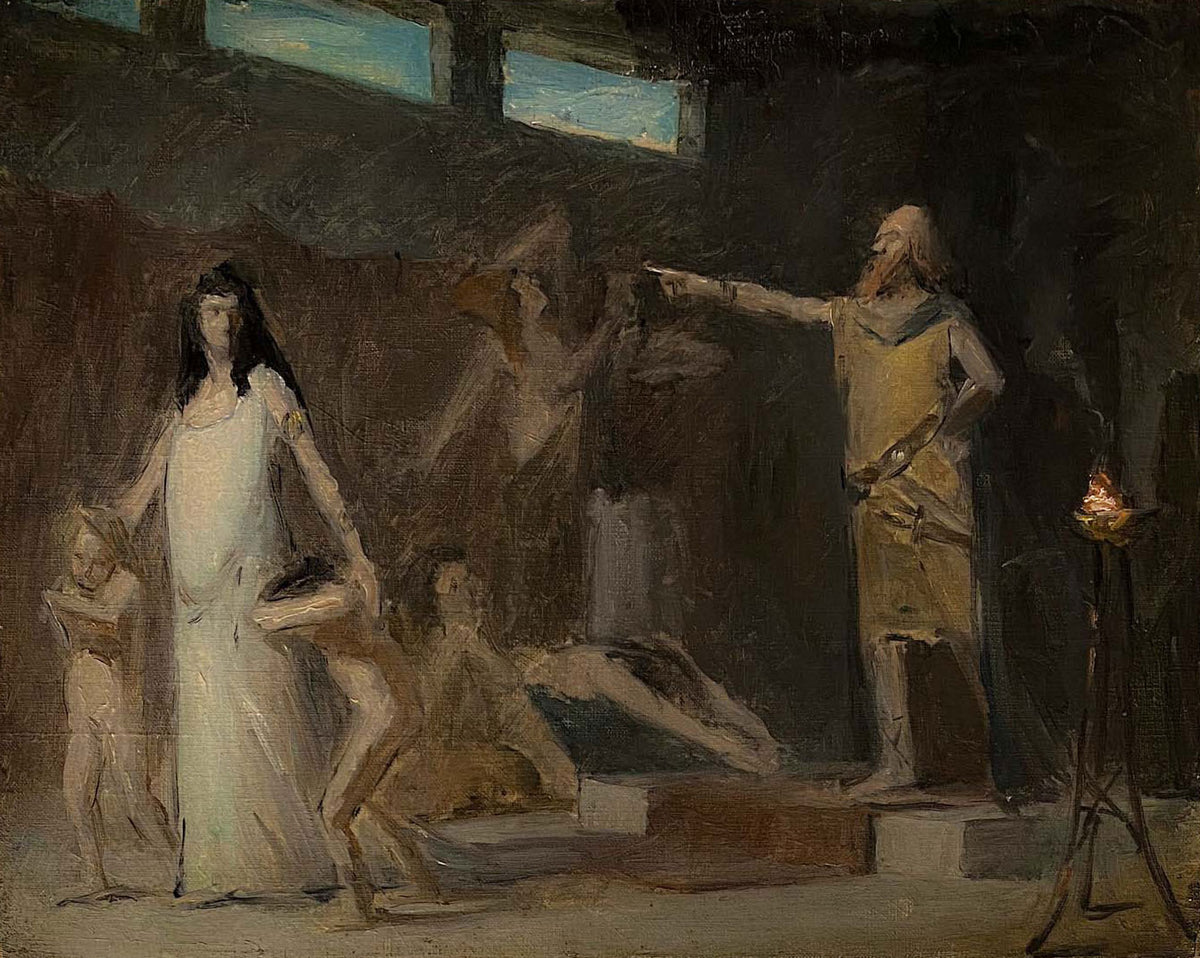 Georges A.L. Boisselier, King Herod Massacre of the Innocents –1894 oil painting