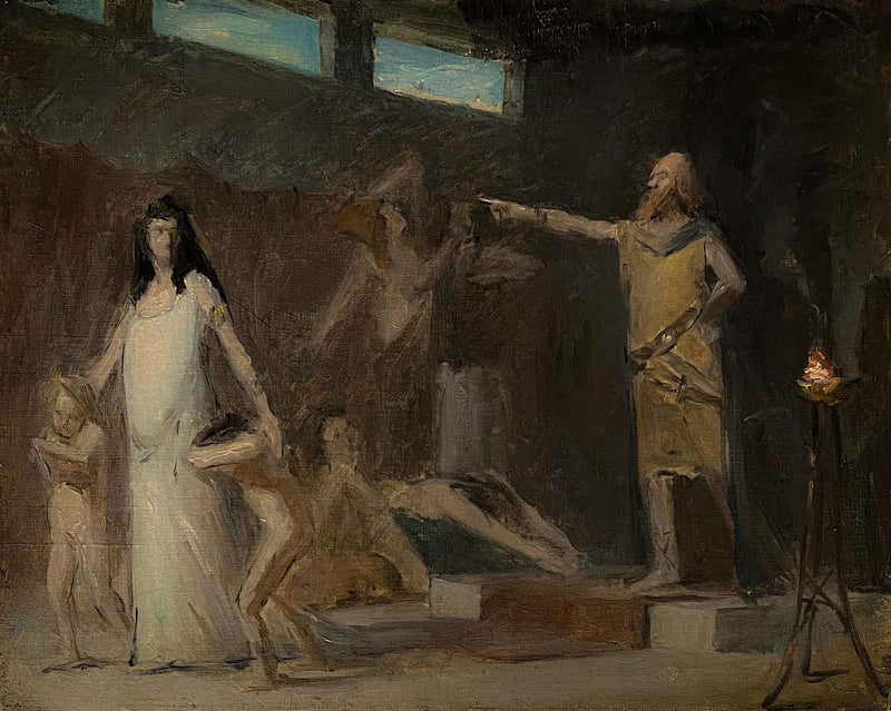 Georges A.L. Boisselier, King Herod Massacre of the Innocents –1894 oil painting