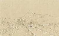 Caledonian Canal, Scotland: Loch Ness Leaving Fort Augustus – 1838 drawing