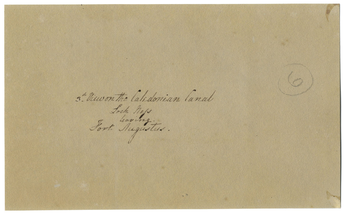 Caledonian Canal, Scotland: Loch Ness Leaving Fort Augustus – 1838 drawing