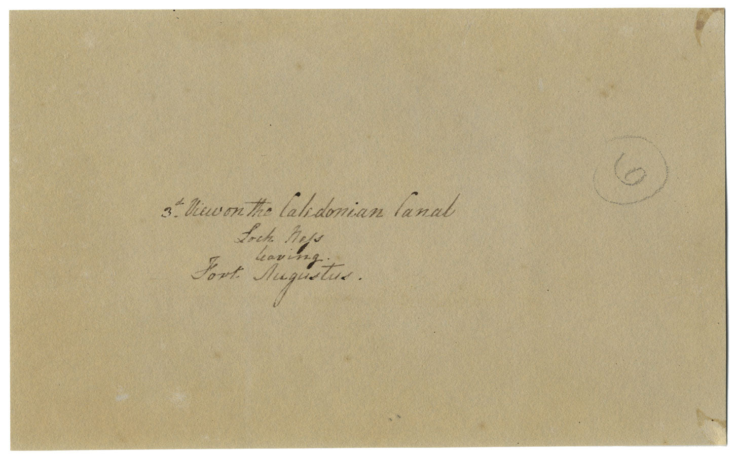 Caledonian Canal, Scotland: Loch Ness Leaving Fort Augustus – 1838 drawing