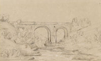Caledonian Canal, Scotland: Bridge, Road to Inverness from Corpach –1838 drawing