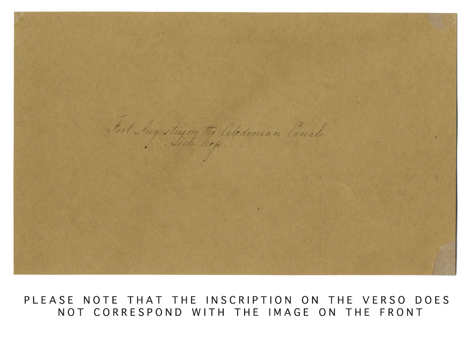 Canale Caledoniano, Scozia: Loch Ness – Disegno originale a penna e inchiostro del 1838