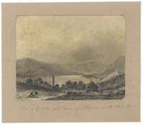 Alfred Swaine Taylor, Sea of Galilee & Tiberias, Holy Land–1829 graphite drawing