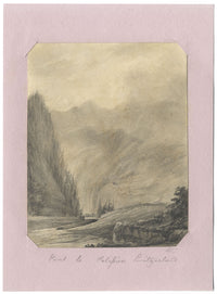 Alfred Swaine Taylor, Pont le Palipier, Switzerland – 1829 graphite drawing