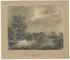 Alfred Swaine Taylor, Cottage after Jacob van Ruisdael – 1829 graphite drawing