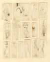 Max Beerbohm's London Club Types –Set of 15 late 19th-century pen & ink drawings
