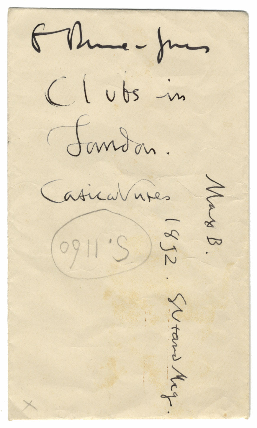 Max Beerbohm's London Club Types –Set of 15 late 19th-century pen & ink drawings