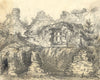 C.A. Collis, Carisbrooke Castle Isle of Wight –mid-19th-century graphite drawing