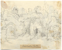 C.A. Collis, Carisbrooke Castle Isle of Wight –mid-19th-century graphite drawing