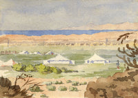 Etta Fraser, Naka Checkpoint, Coastal Bay, Possibly Gujarat – 1895 watercolour