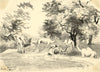 Etta Fraser, Camels, Bara Manassa, Rajasthan, India – 1890s watercolour painting