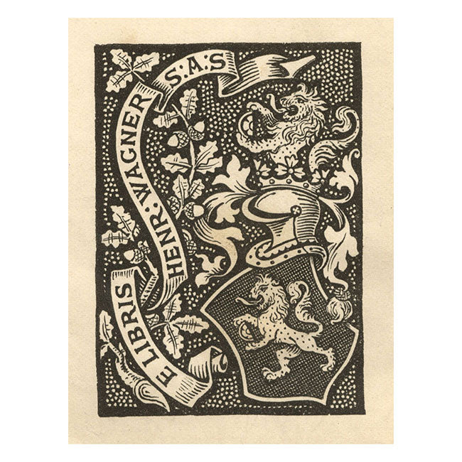 Ex Libris Bookplate of Henr: Wagner S.A.S. – early 20th-century wood engraving
