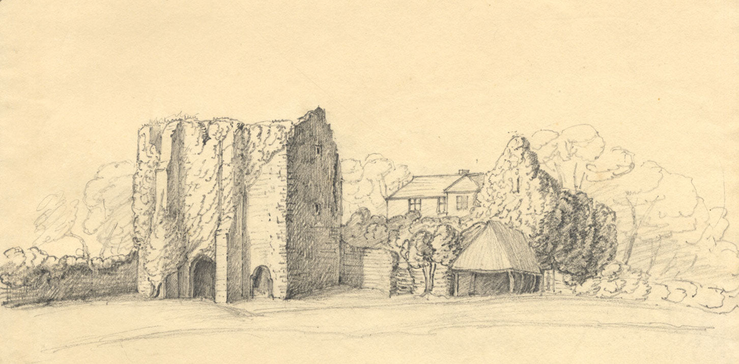 Jane D. Harvey, St Radegund’s Abbey Gateway, Kent – 1843 graphite drawing