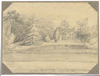 Jane D. Harvey, Rectoría de High Laver, Essex – Dibujo original de grafito de 1842