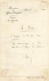 Handwritten Signed Letter from Jules Ferry, French Prime Minister, 1880s