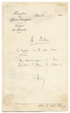 Carta firmada a mano de Jules Ferry, primer ministro francés, década de 1880