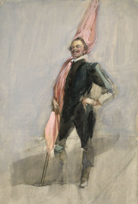 Steven Spurrier RA RBA ROI, Portrait of a Cavalier – c.1907 gouache painting