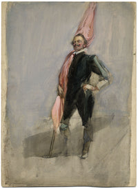 Steven Spurrier RA RBA ROI, Ritratto di un cavaliere – dipinto a guazzo del 1907 circa