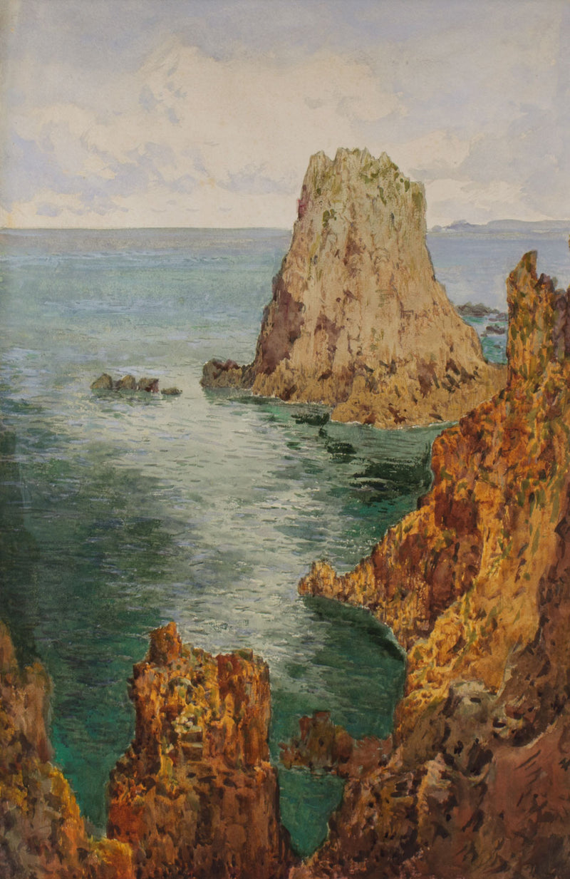 Arthur Suker, Tol-Pedn-Penwith near Land's End, Cornwall –late C19th watercolour