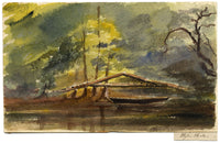 C.J. Newcome, Poyle Park Estate, Surrey – Original c.1870s watercolour painting