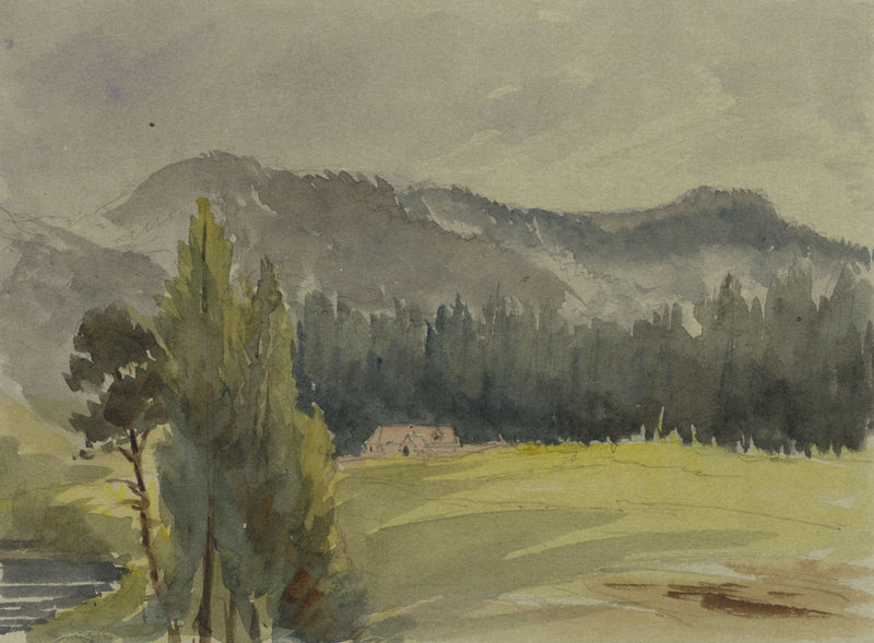 C.J. Newcome, Lake Titisee, Black Forest, Germany – 1899 watercolour painting