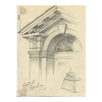 Kenneth E. Wootton, Architettura su Castle Street, Farnham–disegno a grafite del 1945